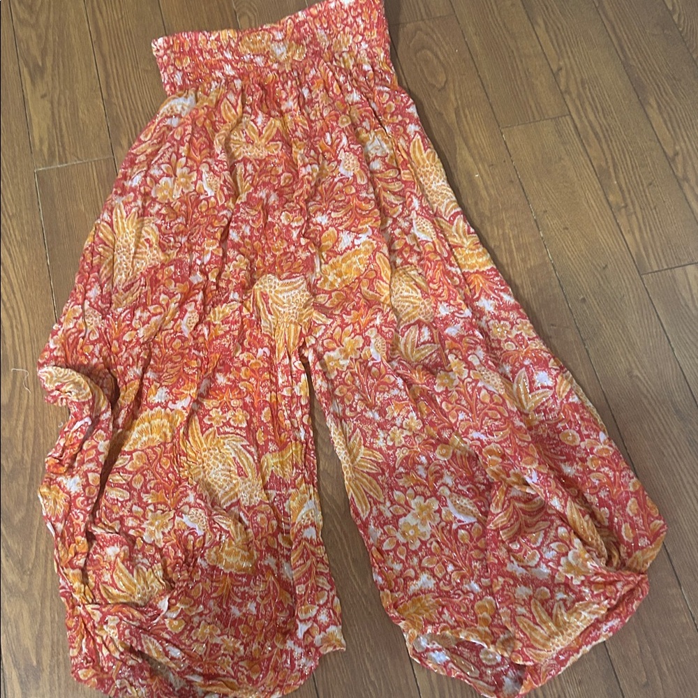 Anthro Harem Strapless Jumpsuit - Picture 10 of 12